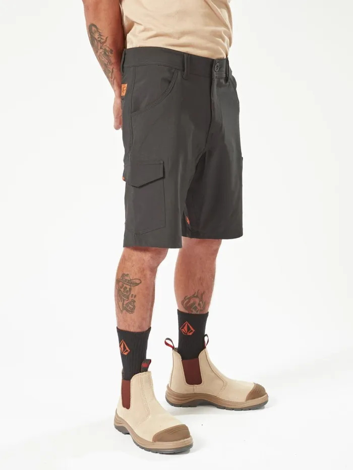 Mens Shorts Volcom Volcom Workwear Slab Hybrid Shorts 8211 Black