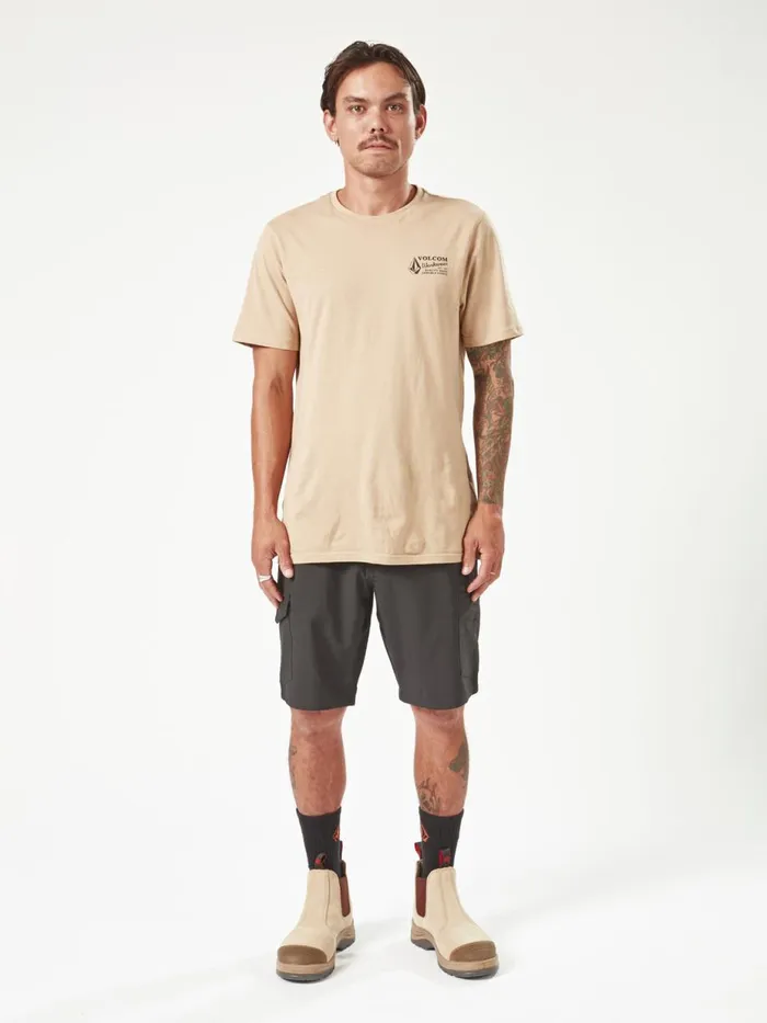 Mens Shorts Volcom Volcom Workwear Slab Hybrid Shorts 8211 Black