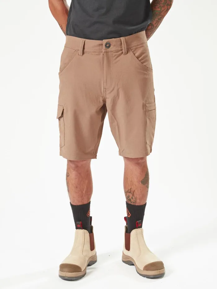 Mens Shorts Volcom Volcom Workwear Slab Hybrid Shorts 8211 Brindle