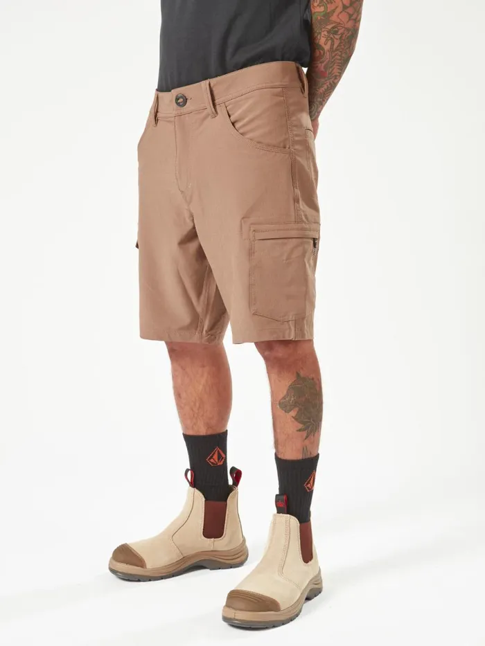Mens Shorts Volcom Volcom Workwear Slab Hybrid Shorts 8211 Brindle