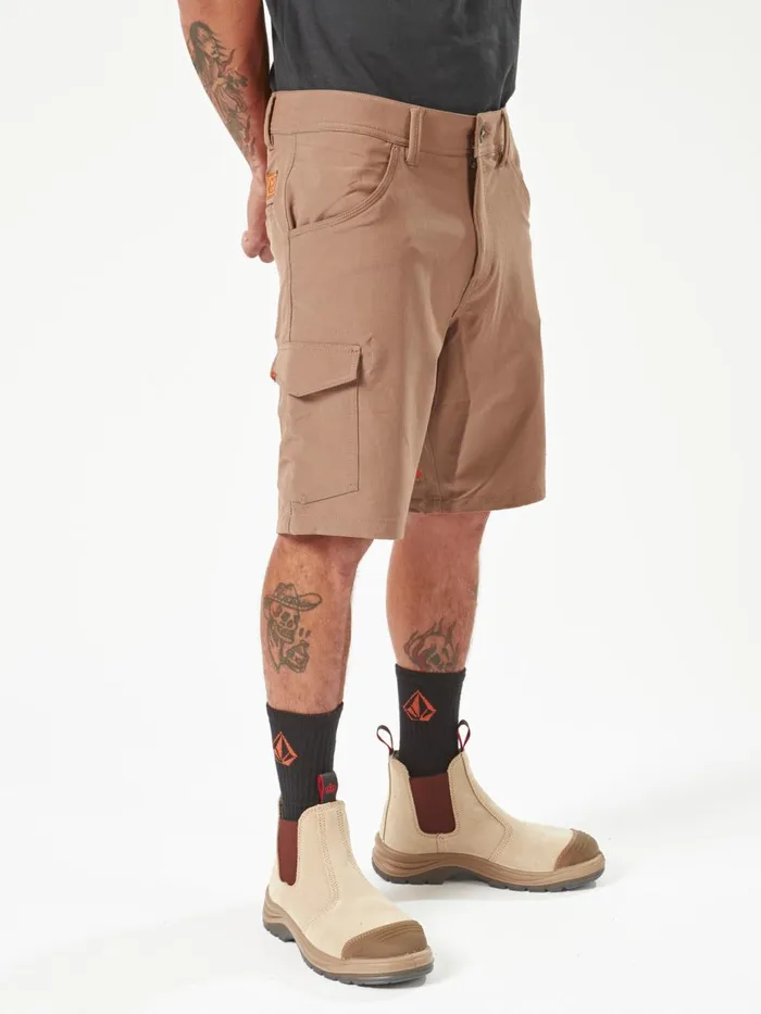 Mens Shorts Volcom Volcom Workwear Slab Hybrid Shorts 8211 Brindle
