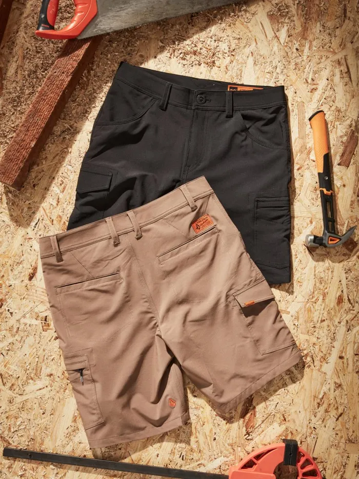 Mens Shorts Volcom Volcom Workwear Slab Hybrid Shorts 8211 Brindle