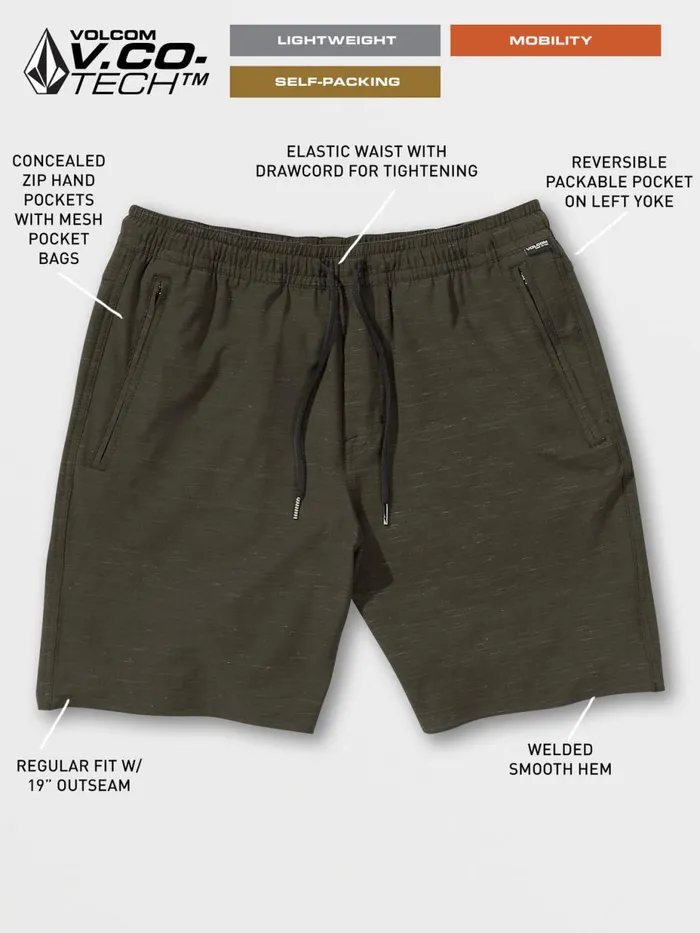 Mens Shorts Volcom Wrecpack Hybrid Shorts 8211 Black