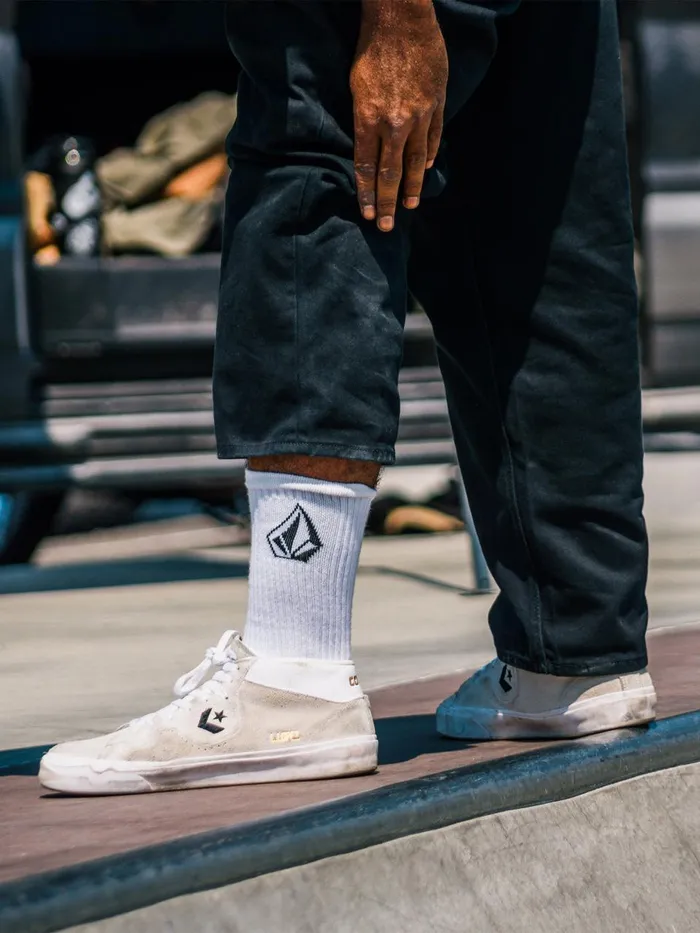 Mens Socks Volcom Full Stone Socks 3 Pack 8211 White