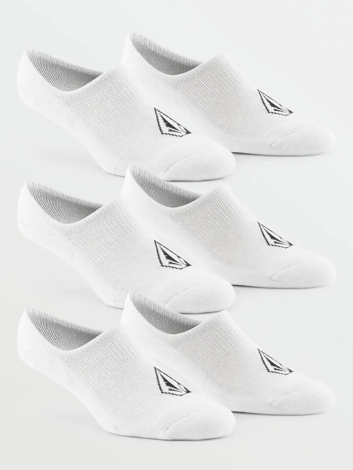 Mens Socks Volcom Stones No Show Socks 3 Pack 8211 White