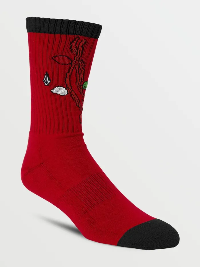 Mens Socks Volcom Vibes Socks Pr 8211 Ribbon Red