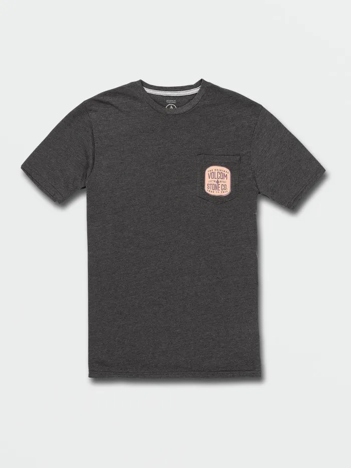 Mens TShirts and Tanks Volcom Carbide Pocket Short Sleeve Tee 8211 Dark Black Heather Mens TShirts and Tanks Volcom Carbide Pocket Short Sleeve Tee 8211 Dark Black Heather