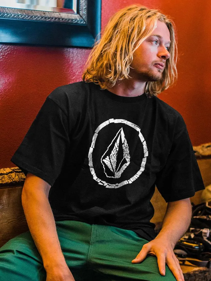 Mens TShirts and Tanks Volcom Circle Stones Short Sleeve Tee 8211 Black Combo Mens TShirts and Tanks Volcom Circle Stones Short Sleeve Tee 8211 Black Combo