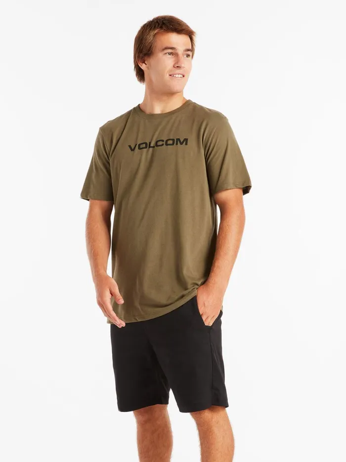 Mens TShirts and Tanks Volcom Eurostyle Tech Short Sleeve Tee 8211 Military