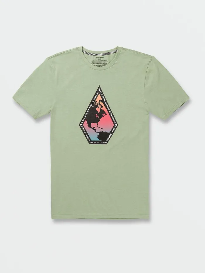 Mens TShirts and Tanks Volcom Global Stone Short Sleeve Tee 8211 Basil