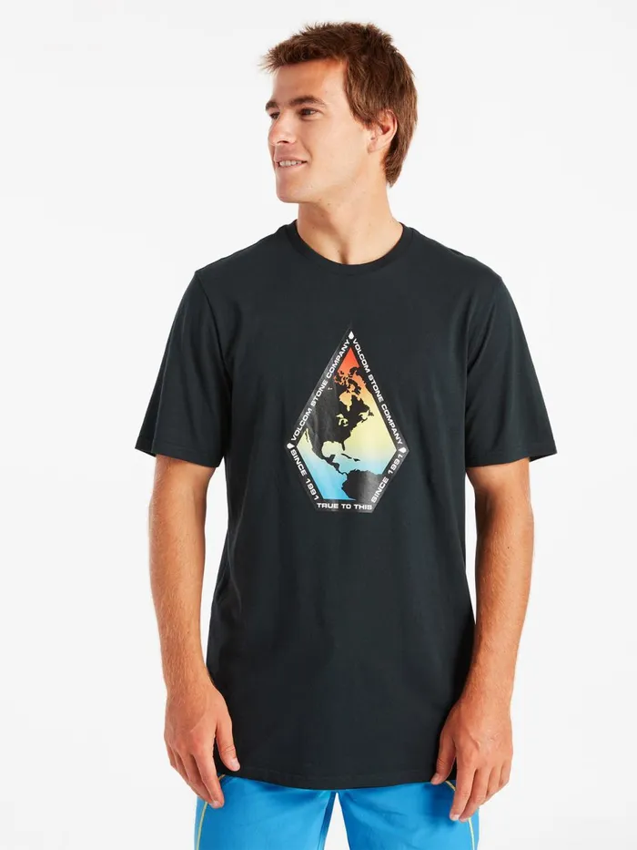 Mens TShirts and Tanks Volcom Global Stone Short Sleeve Tee 8211 Black