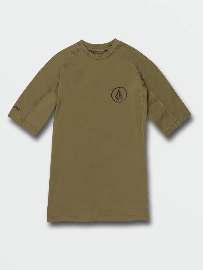 Mens TShirts and Tanks Volcom Lido Solid Short Sleeve UPF 50 Rashguard 8211 Military Mens TShirts and Tanks Volcom Lido Solid Short Sleeve UPF 50 Rashguard 8211 Military
