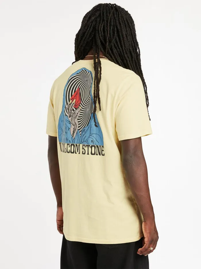Mens TShirts and Tanks Volcom Mystery Tubes Short Sleeve Tee 8211 Glimmer Yellow