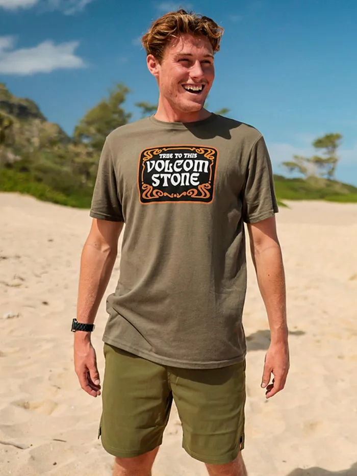 Mens TShirts and Tanks Volcom Nuvorevo Short Sleeve Tee 8211 Military