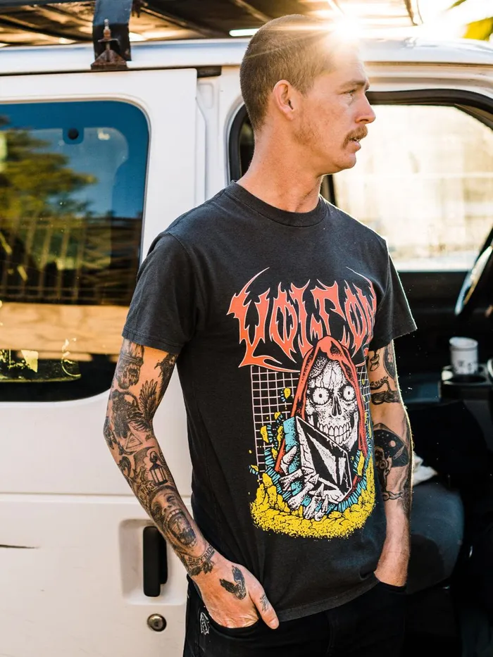 Mens TShirts and Tanks Volcom Skate Vitals Crypt Ripper Short Sleeve Tee 8211 Black Mens TShirts and Tanks Volcom Skate Vitals Crypt Ripper Short Sleeve Tee 8211 Black