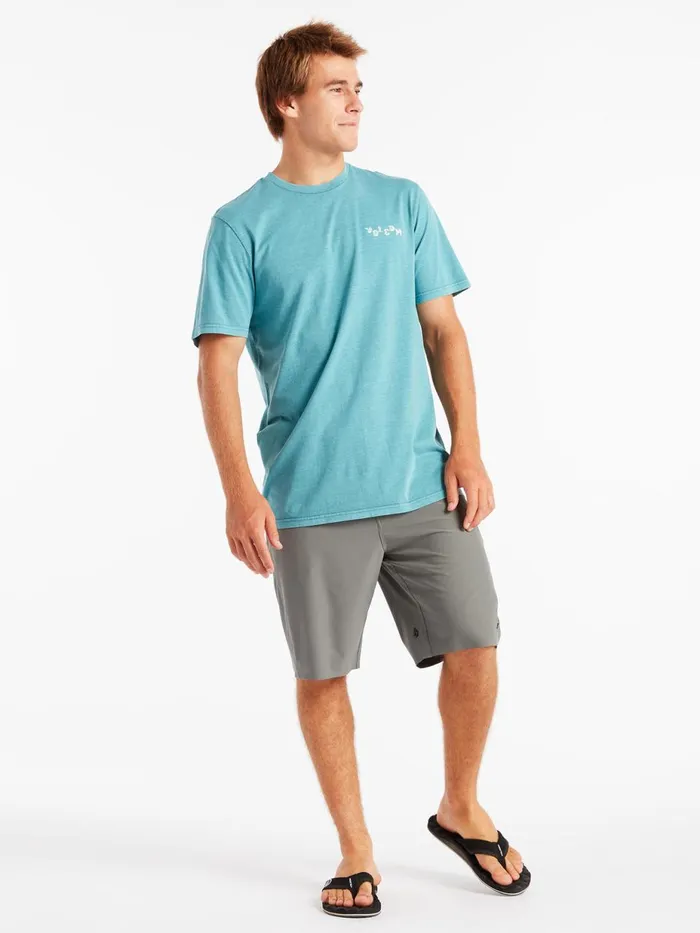 Mens TShirts and Tanks Volcom Staggerly Short Sleeve Tee 8211 Temple Teal