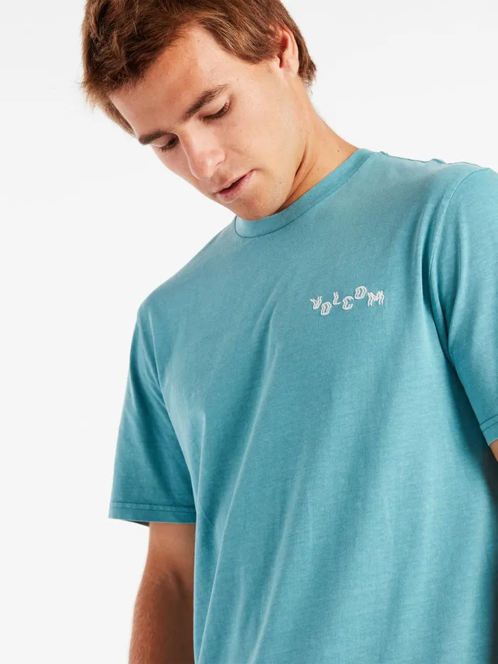 Mens TShirts and Tanks Volcom Staggerly Short Sleeve Tee 8211 Temple Teal