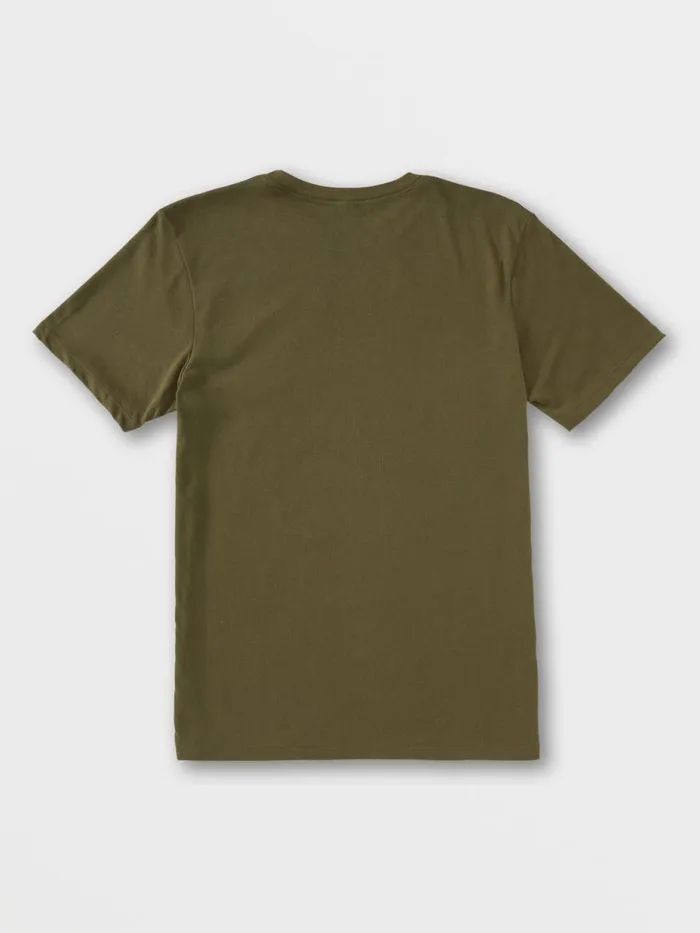 Mens TShirts and Tanks Volcom Stone Tech Short Sleeve Tee 8211 Military