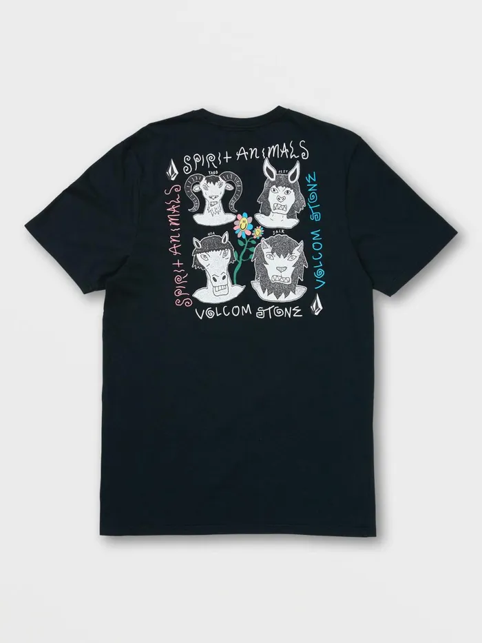 Mens TShirts and Tanks Volcom Surf Vitals Animal Short Sleeve Tee 8211 Black