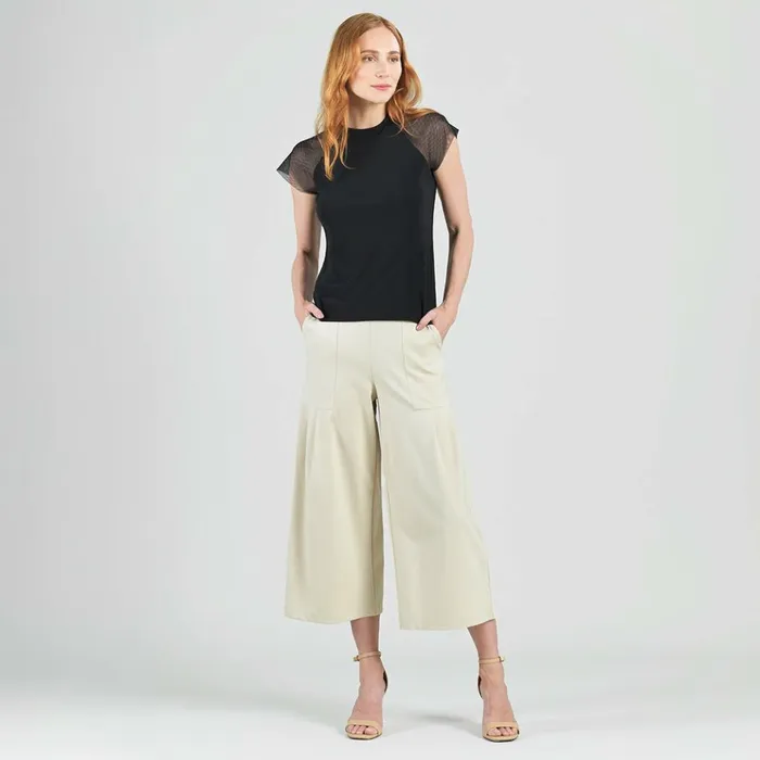 Mesh Cap Sleeve Top 8211 Black Women Clara Sunwoo Spring Collection