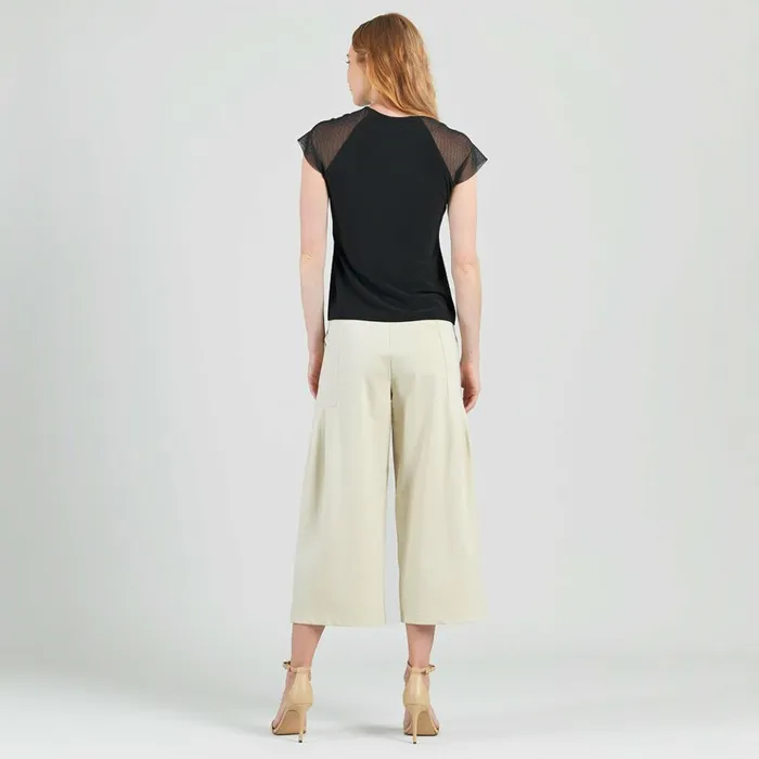 Mesh Cap Sleeve Top 8211 Black Women Clara Sunwoo Spring Collection