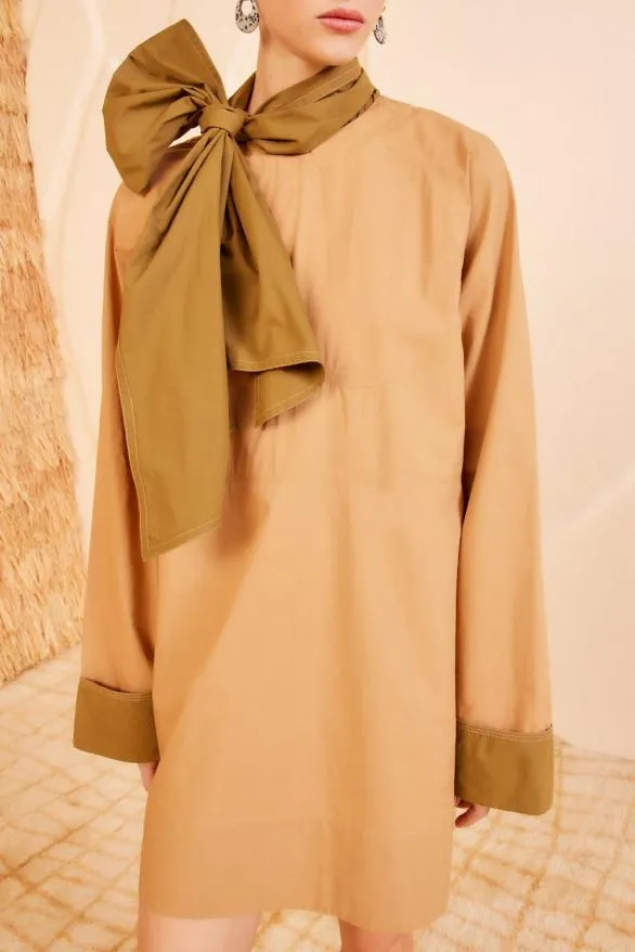 Michaela Dress Sahara Colorblock Women Ulla Johnson Dresses Michaela Dress Sahara Colorblock Women Ulla Johnson Dresses