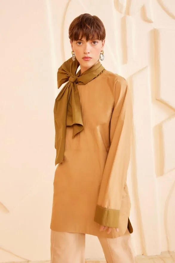 Michaela Dress Sahara Colorblock Women Ulla Johnson Dresses Michaela Dress Sahara Colorblock Women Ulla Johnson Dresses