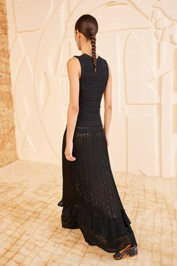 Mireille Dress Noir Women Ulla Johnson Dresses Mireille Dress Noir Women Ulla Johnson Dresses