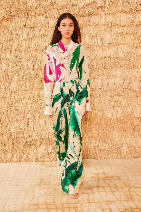 Mitchell Pant Portrait In Green Women Ulla Johnson Pants And Jumpsuits Mitchell Pant Portrait In Green Women Ulla Johnson Pants And Jumpsuits