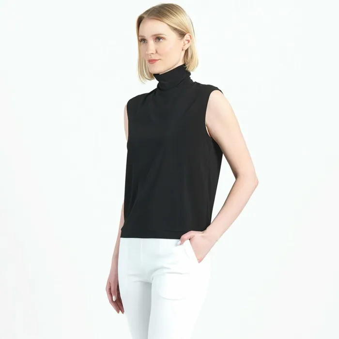 Mock Neck Box Tank 8211 Black Women Clara Sunwoo Modern Basics