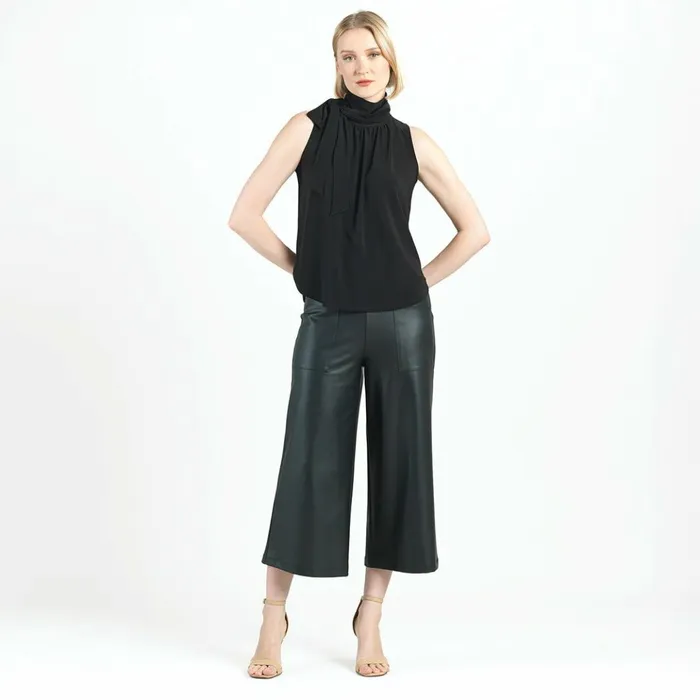 Mock NeckTie Detail Top 8211 Black Women Clara Sunwoo Tops Tunics