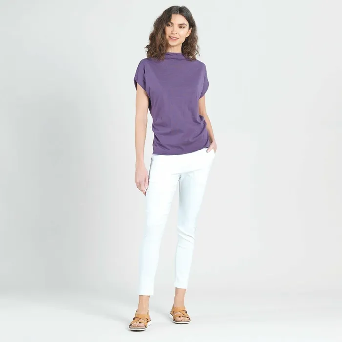 Modal Cotton 8211 Funnel Neck Side Cinched Top 8211 Plum 8211 Final Sale Women Clara Sunwoo Tops Tunics Modal Cotton 8211 Funnel Neck Side Cinched Top 8211 Plum 8211 Final Sale Women Clara Sunwoo Tops Tunics