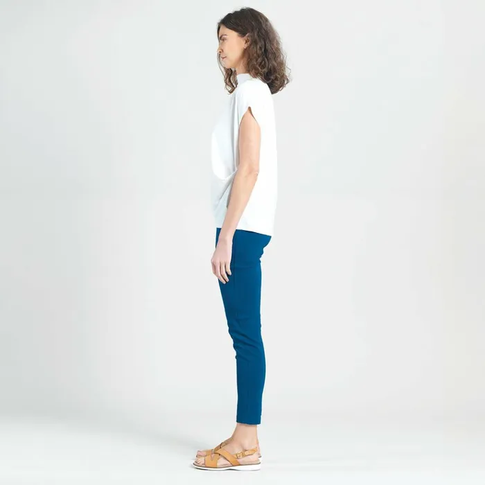 Modal Cotton 8211 Funnel Neck Side Cinched Top 8211 White 8211 Final Sale Women Clara Sunwoo Tops Tunics