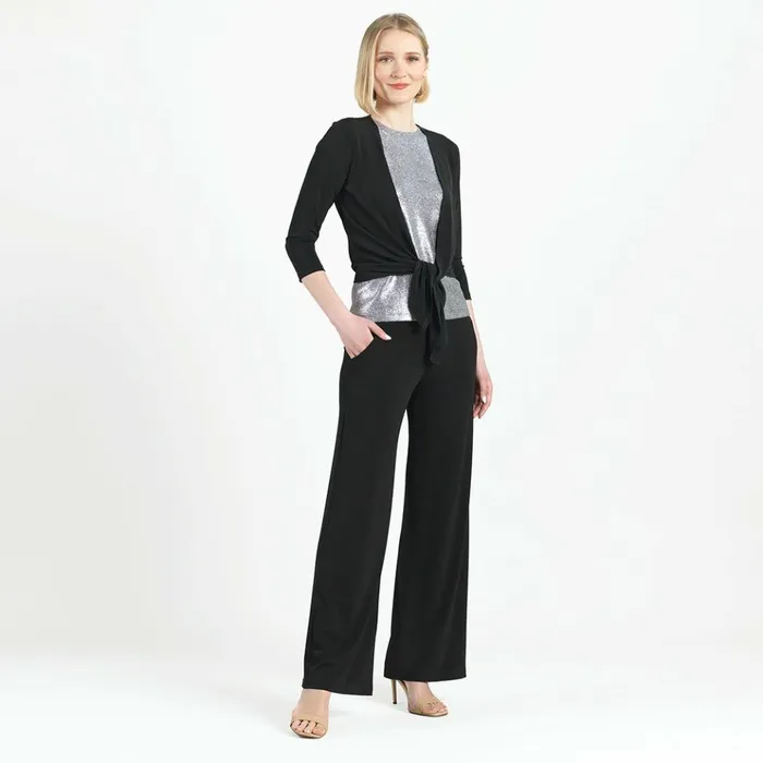 Modern Tie Front Cardigan 8211 Black Women Clara Sunwoo Jackets Cardigans