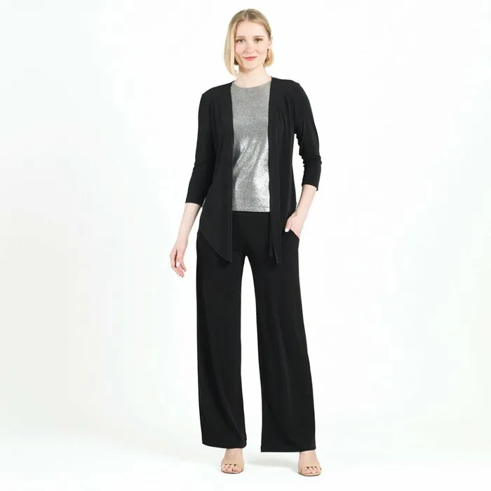 Modern Tie Front Cardigan 8211 Black Women Clara Sunwoo Jackets Cardigans