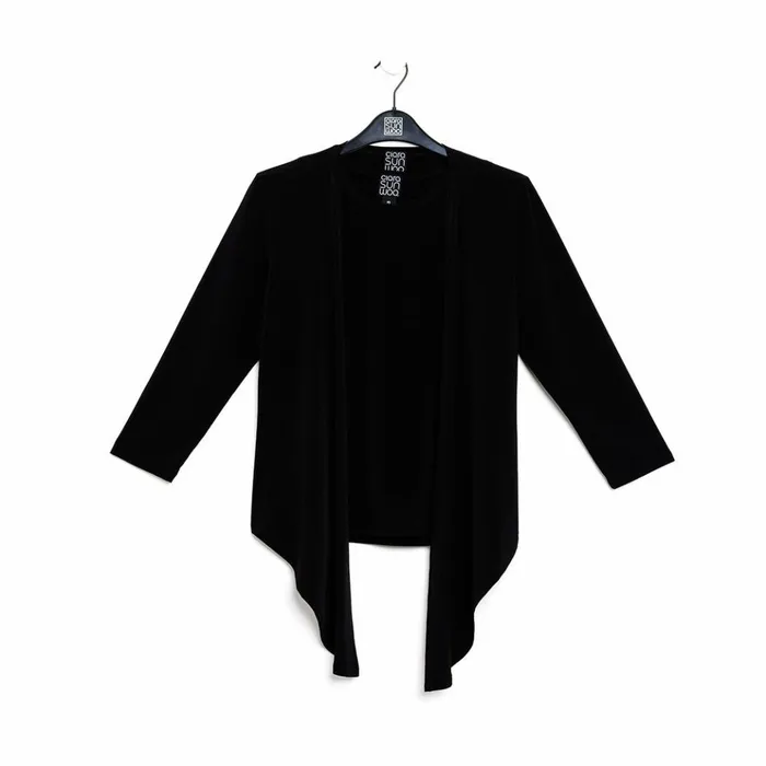 Modern Tie Front Cardigan 8211 Black Women Clara Sunwoo Jackets Cardigans