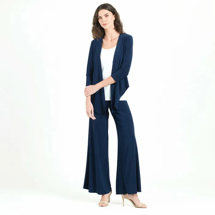 Modern Tie Front Cardigan 8211 Navy Women Clara Sunwoo Jackets Cardigans