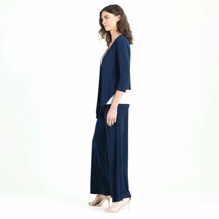 Modern Tie Front Cardigan 8211 Navy Women Clara Sunwoo Jackets Cardigans