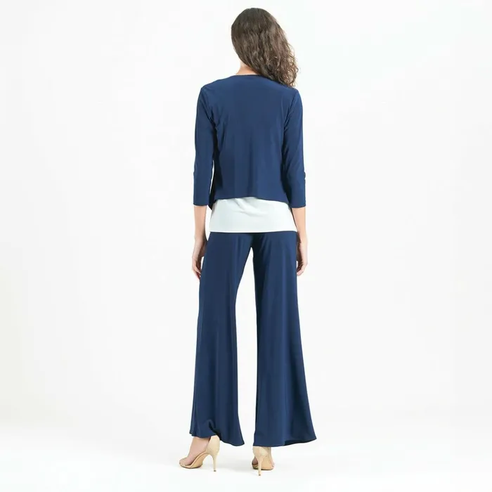 Modern Tie Front Cardigan 8211 Navy Women Clara Sunwoo Jackets Cardigans