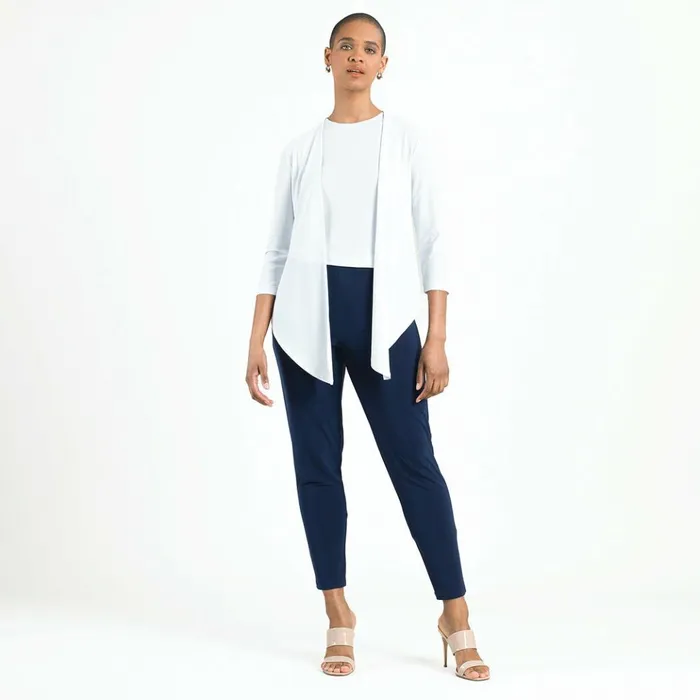 Modern Tie Front Cardigan 8211 White Women Clara Sunwoo Jackets Cardigans