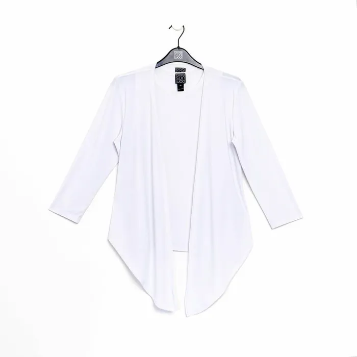 Modern Tie Front Cardigan 8211 White Women Clara Sunwoo Jackets Cardigans