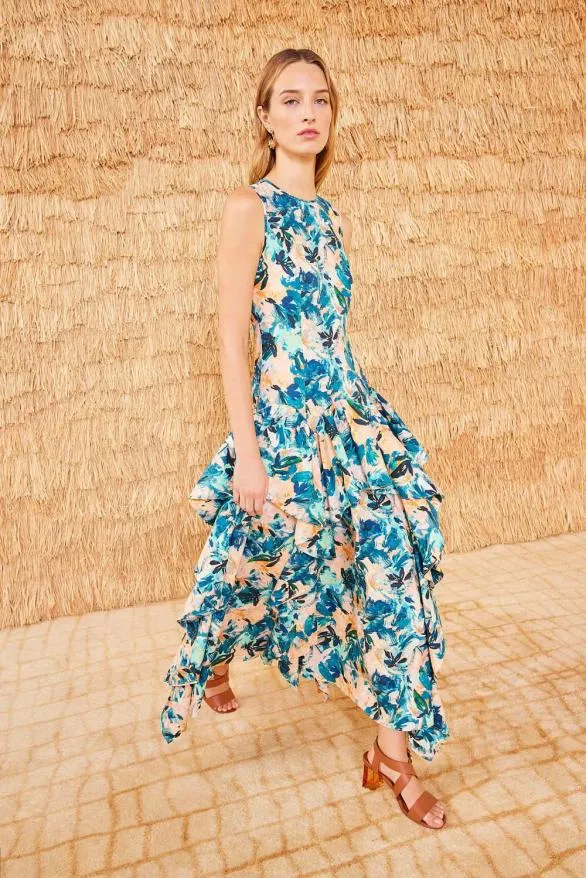 Mural Dress Delphinium Women Ulla Johnson Dresses