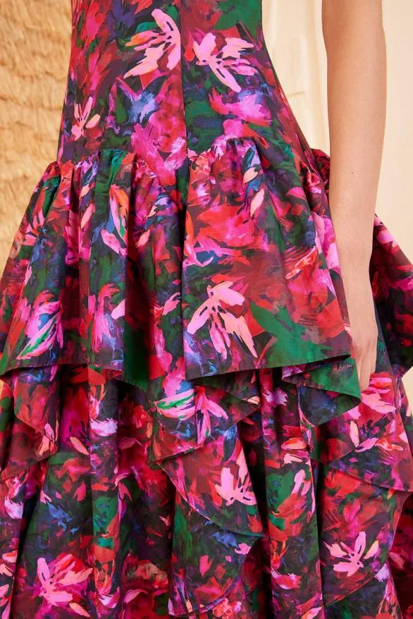 Mural Dress Hibiscus Women Ulla Johnson Dresses Mural Dress Hibiscus Women Ulla Johnson Dresses