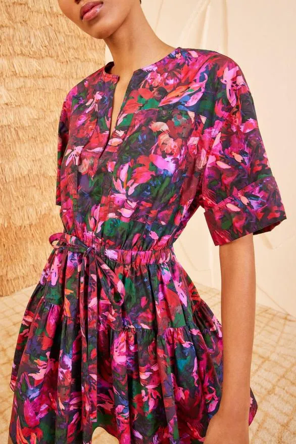 Nadira Dress Hibiscus Women Ulla Johnson Dresses Nadira Dress Hibiscus Women Ulla Johnson Dresses