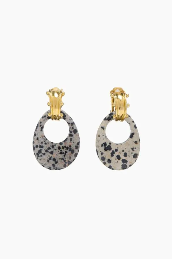 Nalani Geo Stone Earring Dalmation Jasper Women Ulla Johnson Jewelry Nalani Geo Stone Earring Dalmation Jasper Women Ulla Johnson Jewelry