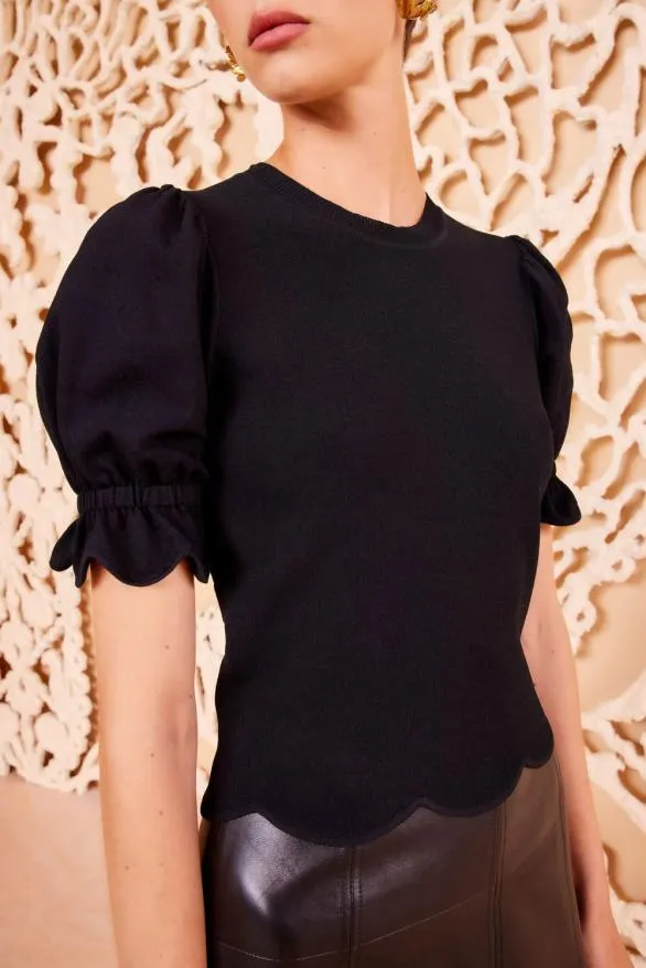 Noemi Top Noir Women Ulla Johnson Knits Noemi Top Noir Women Ulla Johnson Knits