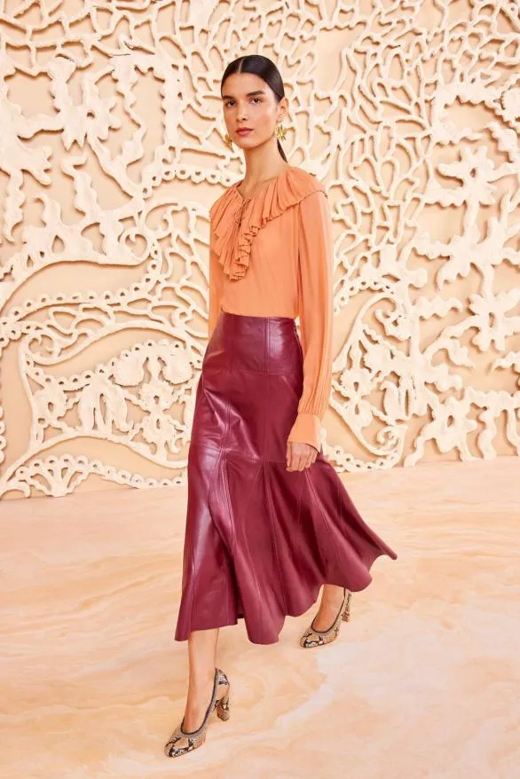 Noemie Skirt Garnet Women Ulla Johnson Skirts And Shorts