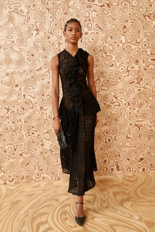 Odile Dress Noir Women Ulla Johnson Dresses Odile Dress Noir Women Ulla Johnson Dresses