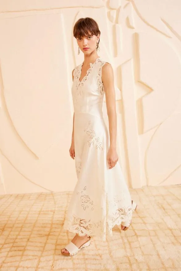 Olivette Dress Pristine Women Ulla Johnson Dresses Olivette Dress Pristine Women Ulla Johnson Dresses