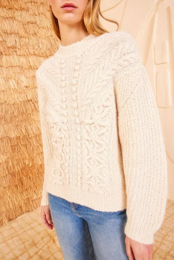 Osian Pullover Cowrie Women Ulla Johnson Knits Osian Pullover Cowrie Women Ulla Johnson Knits